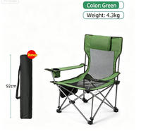 Chaise pliante de jardin respirante en maille avec cadre en acier, multifonctionnelle, pour la sieste, la pêche et le camping