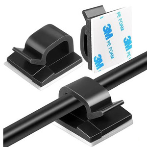 Ganci per Cavi, Supporti per Fili, Clip per Esterni, per Sotto la <span class=keywords><strong>Scrivania</strong></span>, Auto, TV, Luci a Corda, Clip Adesive per Cavi - Product Image 4