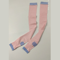 Bas de contention à compression, hauteur genou, à bout ouvert, grande taille, beige, pour un confort optimal des pieds et des jambes, chaussettes de sommeil hautes