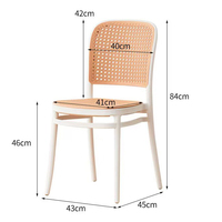 Vente en gros PP cadre plastique rotin chaises de salle à manger empilables pour banquet hôtel salle à manger