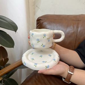 Tasse à café et soucoupe en céramique à texture pincée à la main de style nordique au design <span class=keywords><strong>original</strong></span> - Product Image 3