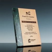Trophée en cristal personnalisé avec logo professionnel, plaque de reconnaissance en marbre exquis, certificat d'honneur, récompense en cristal avec trou de suspension