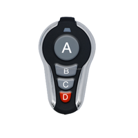 Télécommande universelle Zhipin 433 MHz KT88C à 4 boutons en plastique, portée 50 m, option copie code pour porte de garage, 2 piles CR2016