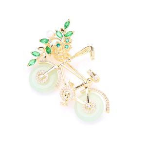 2024 nueva llegada único Jade bicicleta broche Pin decorativo lindo chica bicicleta pines <span class=keywords><strong>accesorios</strong></span> de moda joyería regalo Hijab broches divertidos - Product Image 4