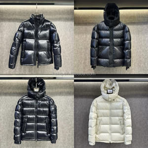 Automne et hiver nouvelle <span class=keywords><strong>doudoune</strong></span> hommes <span class=keywords><strong>mi</strong></span>-<span class=keywords><strong>longue</strong></span> couleur unie noir chaud sur le genou manteau d'hiver - Product Image 5