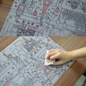 Gran oferta, alfombrilla de mesa de silicona suave para niños, alfombrilla cuadrada personalizada para bandeja, cocina, resistente al calor, lavable, Mantel Individual para bebé, pintura - Product Image 4