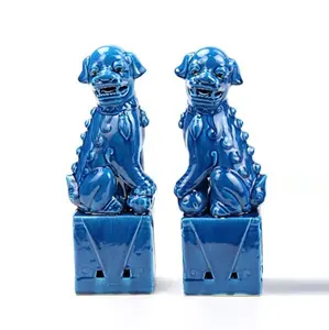 Jingdezhen factory sell directly ceramic blank ornaments home decoration lion statue