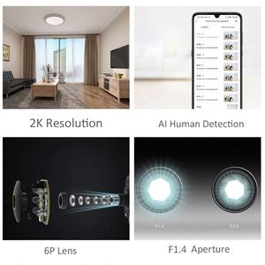 กล้องอัจฉริยะ Mi Mijia รุ่น PTZ 2K Mi กล้องรักษาความปลอดภัยในบ้าน2K 360องศากล้องอัจฉริยะรุ่น PTZ 2K ของแท้ - Product Image 6
