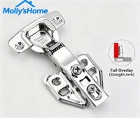 Bisagras de Acero Inoxidable para Muebles de Cocina Mollys Home, Cierre Lento Oculto, Accesorios para Muebles