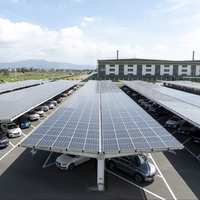 Structure de carport solaire en acier galvanisé à chaud pour stationnement résidentiel et station de recharge de véhicules électriques