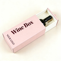 Caja de Cartón con Logotipo Impreso Personalizado, Recubrimiento UV, Materiales Reciclados, Caja de Regalo para Botellas de Vino y Whisky