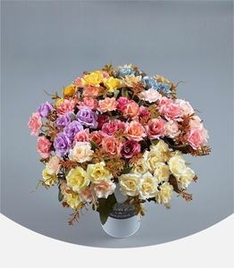 פרחים דקורטיביים סינטטיים נצחיים פרחים, ורדים וצמחים ורדים הסיטונאי קשת אורצ 'יד מקורה אירועים - Product Image 6