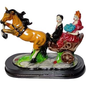 Gran estilo Vintage caballo carro escultura estatua hermoso momento recordado mejores regalos para el Día de San Valentín aniversario bodas - Product Image 5