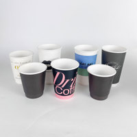 Tasses à café en papier écologiques personnalisées durables 6Oz 8Oz 10Oz jetables pour l'eau alimentaire café tasse à paroi unique