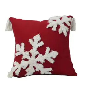 Großhandel Weihnachten Throw Pillows dekorative Baumwolle Stickerei Kissen bezug Hot Sale Christmas Deer Kissen bezug
