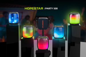 Enceinte portable HOPESTAR PARTY500, enceinte de fête 100W, <span class=keywords><strong>karaoké</strong></span> extérieur, étanche IPX6, LED RGB, stéréo TWS avec deux microphones - Product Image 5