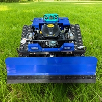 Tondeuse robotisée industrielle télécommandée à chenilles, essence 2 temps, automotrice, tout-terrain, à rayon de braquage zéro pour jardin