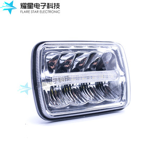 Flare <b>Star</b> Electronic 7 Inch Square <b>Led</b> Headlight 15000 Lm 6000K 12V Universal Fit For Retrofit Upgrade - Product Image 4