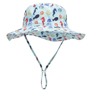 Sombrero de Sol para bebé, protección UV, gorras de playa transpirables para exteriores para niños pequeños, sombrero de cubo de sublimación infantil con cordón para niñas y niños - Product Image 4