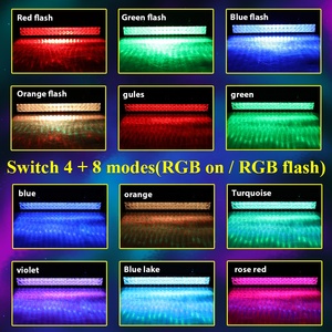 Venta al por mayor 22 32 42 52 pulgadas 5D Combo multicolor Led luz de conducción todoterreno <span class=keywords><strong>4x4</strong></span> camión 120W barra Led, barra de luz Led RGB de 12 voltios - Product Image 5