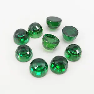 Baifu pedra preciosa sintética, joias soltas formato de bala esmeralda verde zircônia cúbica