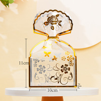 Vente en gros PVC Transparent Or Fleur Cadeau Boîte Faveur De Fête De Mariage Or Fleur Bonbons Boîte Pvc Cadeaux Boîte