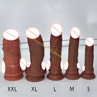 Grand Dildo en Silicone Liquide Haut de Gamme, Réaliste et Veiné, pour Adultes, Personnalisable avec Étiquette Privée, Moule Naturel pour Dildo