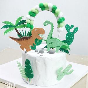 Décoration de gâteau INS Arc-en-ciel, pompons roses et bleus, nuage, drapeaux de gâteau, joyeux <span class=keywords><strong>anniversaire</strong></span>, fournitures de fête - Product Image 3