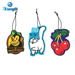 Cherry Fruit and Cartoon Pattern Long-lasting Custom Logo Car Air Freshener