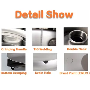 Bình Rót Bằng Thép Không Gỉ 5L 15L 20L 25L 30L 50L 60L 100L 5 10 50 Lít Bình Rót Bia 304 Tiêu Chuẩn Châu Âu - Product Image 4