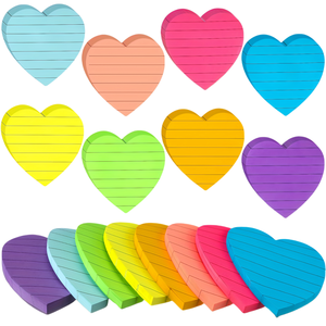 Tùy Chỉnh Màu Sắc Khác Nhau Trái Tim Hình Dạng Sao Tự Dính Lưu Ý Miếng Đệm Ghi Chú Dán Cho Văn Phòng Trường - Product Image 4