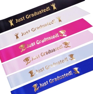 Hot Selling Glitter Black <strong>Congrats</strong> Grad Graduation Senior Just Graduated Sash for Graduation Party <strong>Decorations</strong> Supplies - Product Image 2