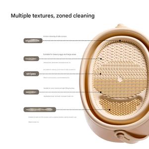 Pincel de maquillaje 3 en 1, limpieza, secado, almacenamiento, malla elástica alta, plegable, diseño desmontable, Partición de limpieza - Product Image 5