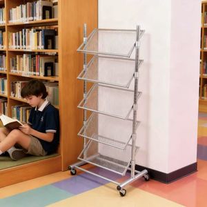 Carrito Rodante Multiusos de 131 cm de Alto, Soporte Móvil de 5 Compartimentos para Exhibir Artículos en Eventos y Tiendas - Product Image 1