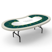 YH – table de Poker Texas de 240cm, produits de jeu de Style américain de forme ovale avec pieds pliants