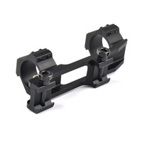 Support de lunette en alliage métallique avec logo personnalisé, 25,4/30 mm, noir, avec niveau à bulle anti-inclinaison et fixation rapide, accessoires de chasse