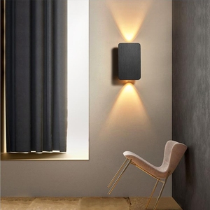Lampada da <span class=keywords><strong>Parete</strong></span> Nordica Minimalista in Alluminio Spazzolato con Illuminazione Su e Giù <span class=keywords><strong>per</strong></span> Hotel, Camera da Letto, <span class=keywords><strong>Soggiorno</strong></span> e <span class=keywords><strong>Parete</strong></span> di Sfondo - Product Image 4