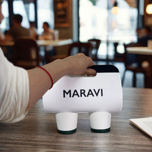 Paketi kahve fincanı özel baskılı siyah 8Oz 12Oz 16Oz 20Oz bardak içmek için tek kullanımlık Cafe kapaklı kupa - Product Image 5