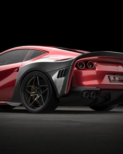 ชุดแต่งคาร์บอนไฟเบอร์สไตล์ Ze สำหรับ Ferrari 812 สภาพใหม่ ประกอบด้วยลิ้นหน้า สเกิร์ตข้าง ดิฟฟิวเซอร์ สปอยเลอร์ ซุ้มล้อ - Product Image 4