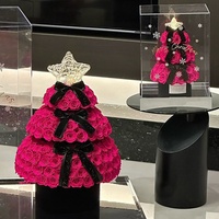 Rose éternelle géante de Floyd en forme de sapin de Noël, coffret cadeau haut de gamme pour la Saint-Valentin, anniversaire, déclaration d'amour