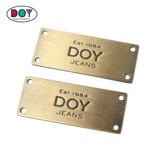 Etiquetas Metálicas con Logotipo de Marca de Moda, Diseño <span class=keywords><strong>Nuevo</strong></span>, Hechas a Medida, para Jeans y Bolsos - Product Image 4