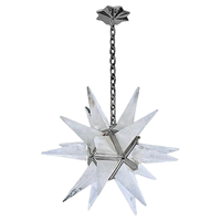 Lustre LED moderne et élégant en cristal de roche Star 20 avec angle de faisceau de 360° pour îlot de cuisine et salle à manger