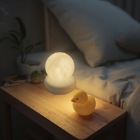 Design moderne pour la décoration de chambre, lampe rechargeable à intensité variable blanc chaud, adorable mini lampe de nuit LED en forme de lune