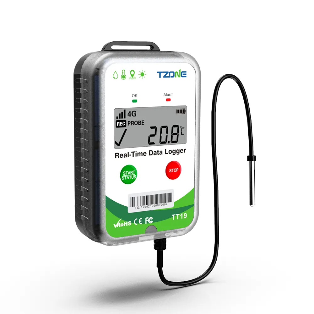 Tzone Smart Digital Display WIFI GPS 4G Data Logger multifunzione colture di grano frutticolo umidità temperatura Data Logger