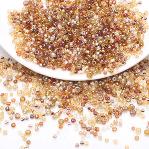 Zhubi 18 Gramos de Cristales de Topacio Mix de Cuentas de Semilla 11/0 10/0 2mm 3mm Cuentas Redondas de Vidrio para Pulseras Dijes DIY para Hacer Joyería - Product Image 1