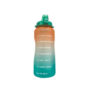 Gallon Water Bottle Wholesale BPA Free Custom Logo 2.2L Plastic Fitness Water Jug Gym Half Gallon Water Bottle