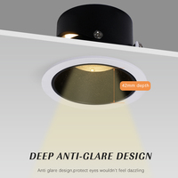 Plafonnier LED moderne anti-éblouissement avec angle de faisceau orientable et corps en aluminium pour salon