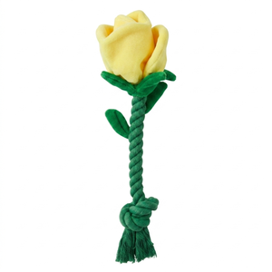 Jouets pour chiens de printemps et de la Saint-Valentin, jouets à mâcher interactifs en peluche et corde, jouets durables pour animaux de compagnie en forme de fleur, fabricant OEM ODM sur mesure - Product Image 2