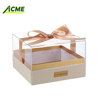 Boîte cadeau en PVC transparente, stock d'usine, vente chaude, emballage de luxe en velours