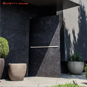 Portes <span class=keywords><strong>d</strong></span>'<span class=keywords><strong>entrée</strong></span> en aluminium pour villas de villégiature, conformes aux normes européennes, portes pivotantes en aluminium pour la maison - Product Image 2